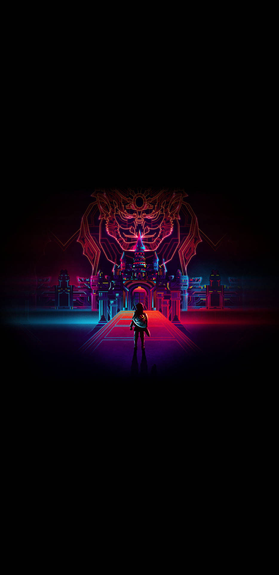 Чорне AMOLED Червоне Місто Шпалери