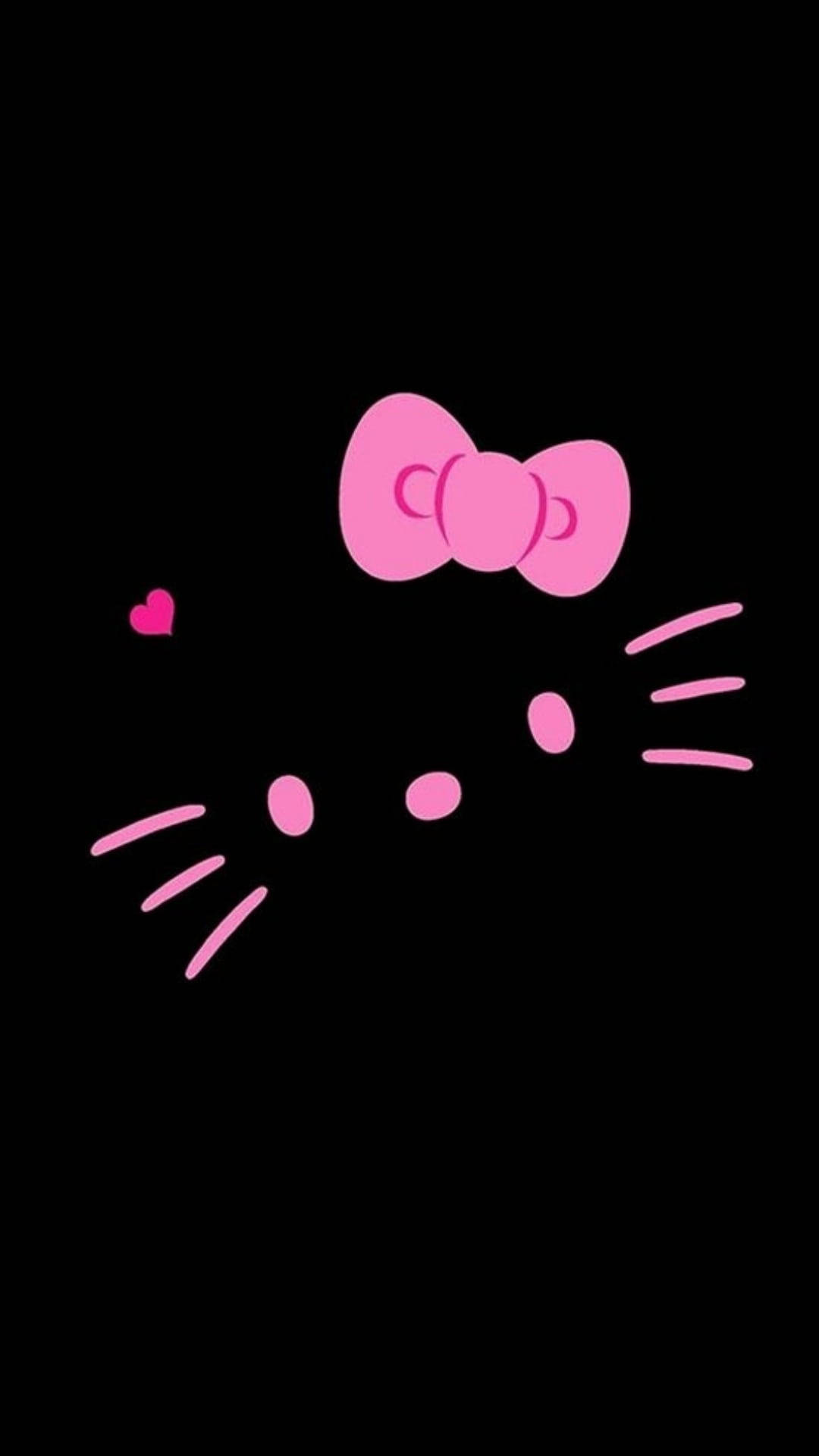 Чорне обличчя Hello Kitty з деталями Шпалери