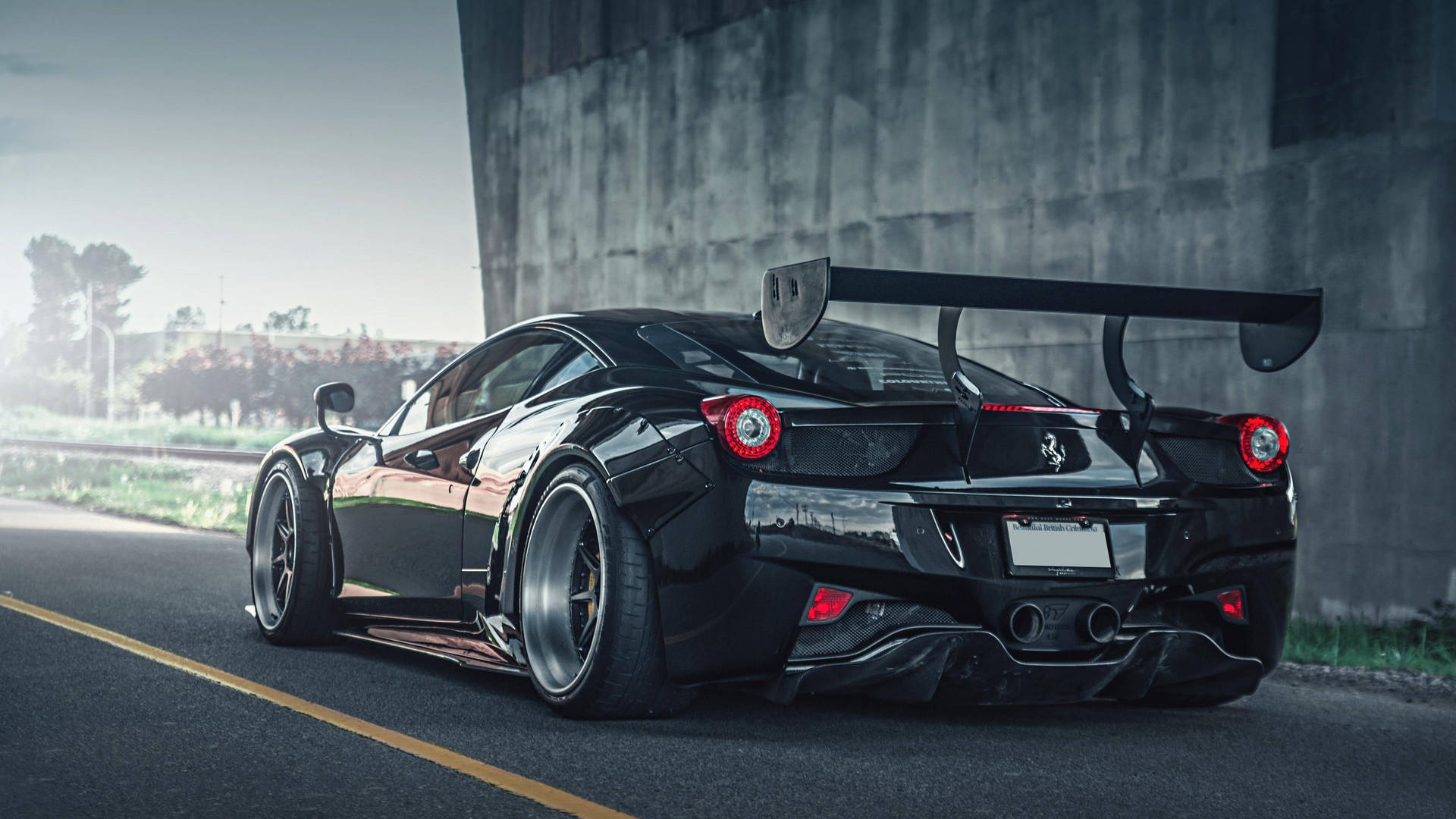 Чорний автомобіль HD Ferrari
