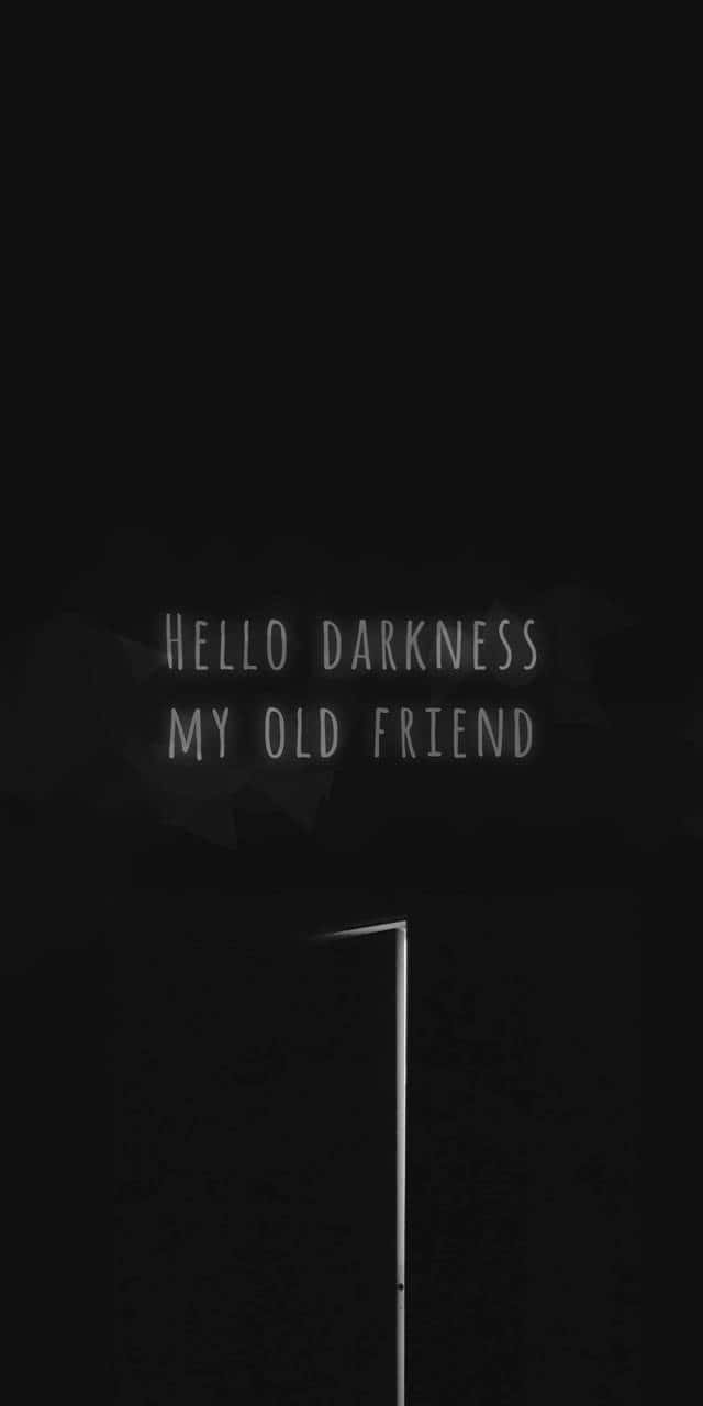 Чорний емо iPhone Hello Darkness Шпалери