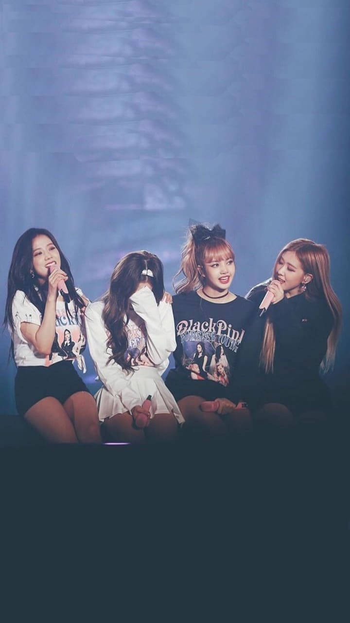 Чорно-рожевий милий сценічний кадр — Blackpink Шпалери