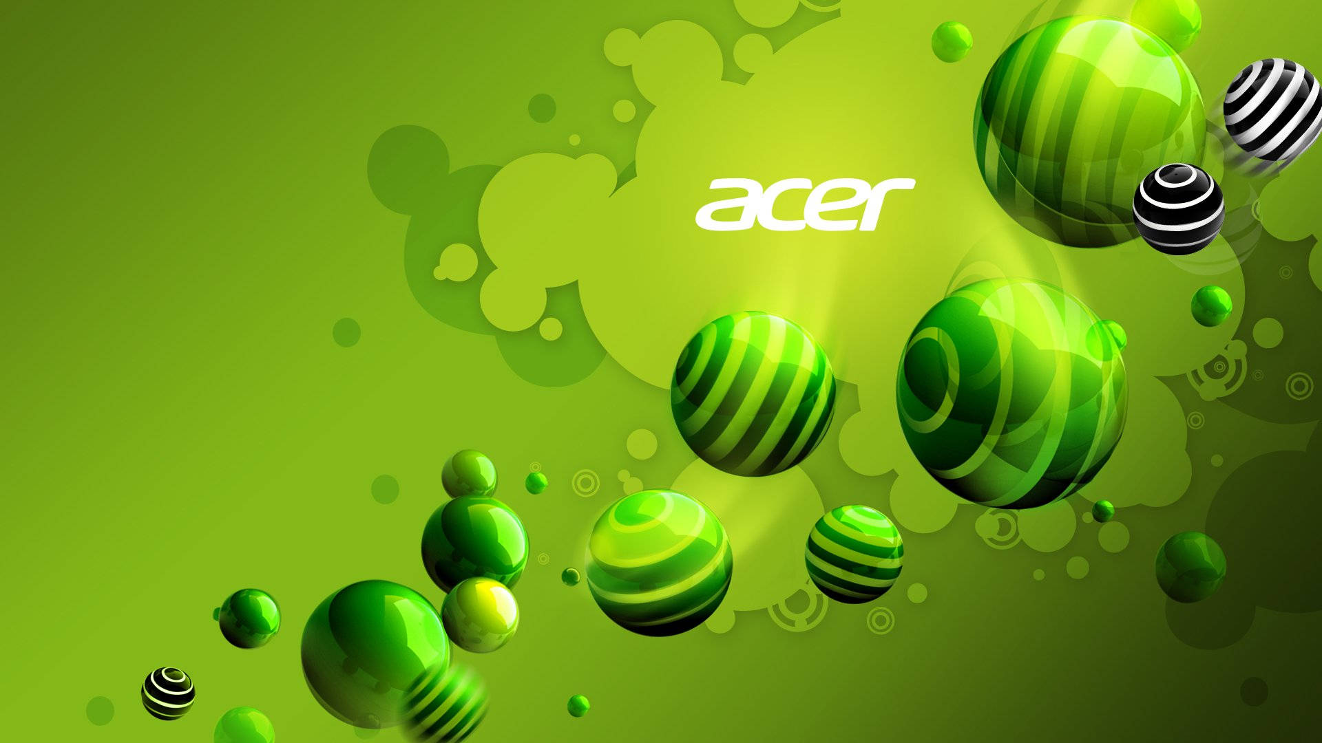 Яскравий зелено-білий логотип Acer Шпалери
