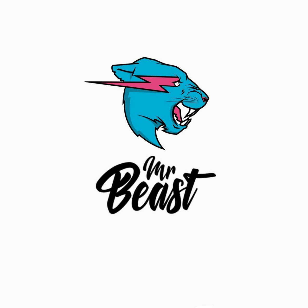 Яскравий логотип та вордмарк Mr Beast Шпалери