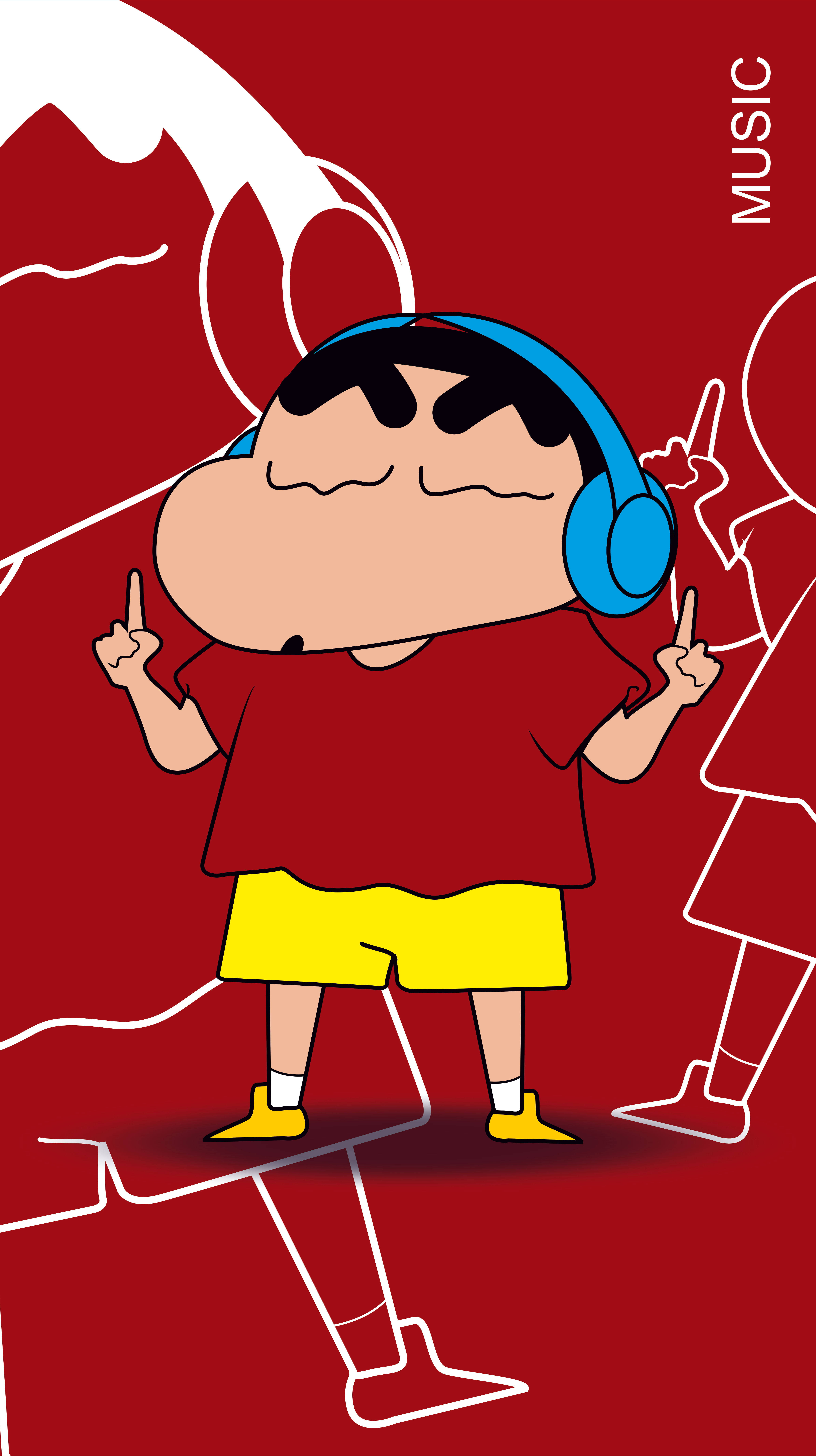 Яскравий та барвистий шпалери Crayon Shin-chan 8K для телефону Шпалери