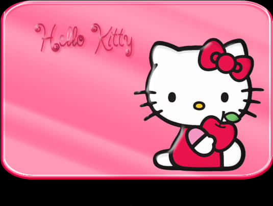 Рамки, зображення та фони - Hello Kitty з яблуком, завантаження у HD PNG — Крута аніме гіфка Шпалери