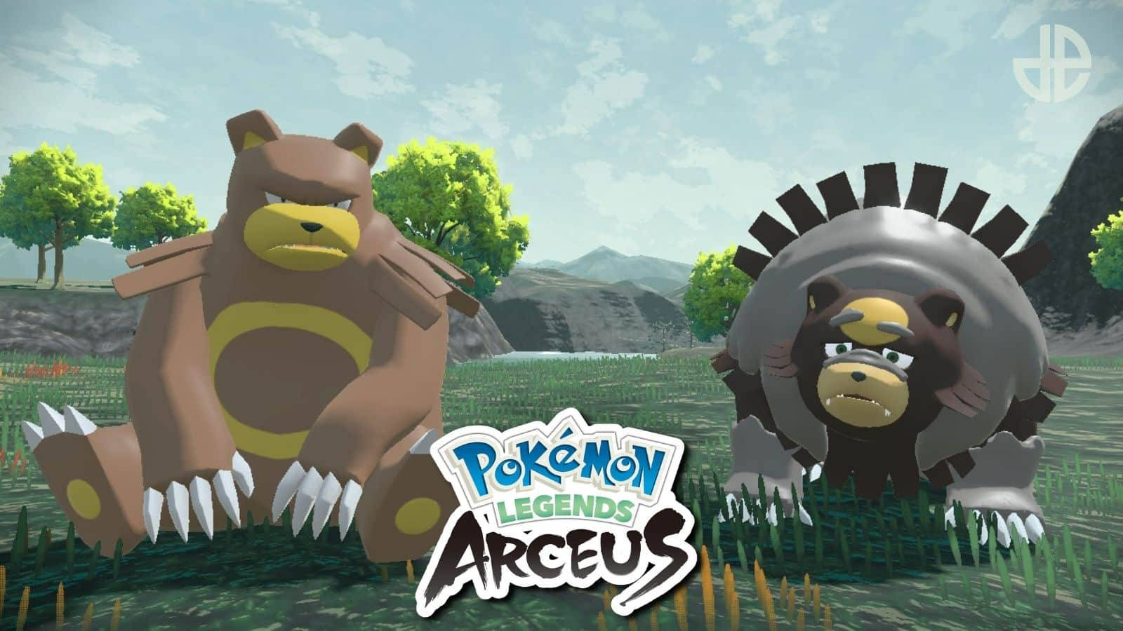Ілюстрація Урсарінга та Урсалуни з гри Pokemon Legends: Arceus. Шпалери