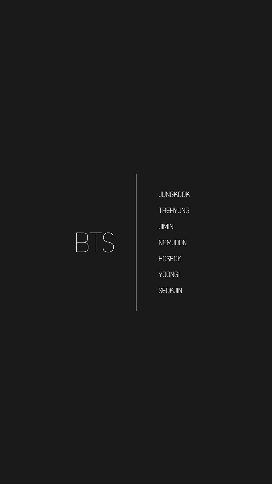 Імена учасників BTS в стилі Tumblr Шпалери