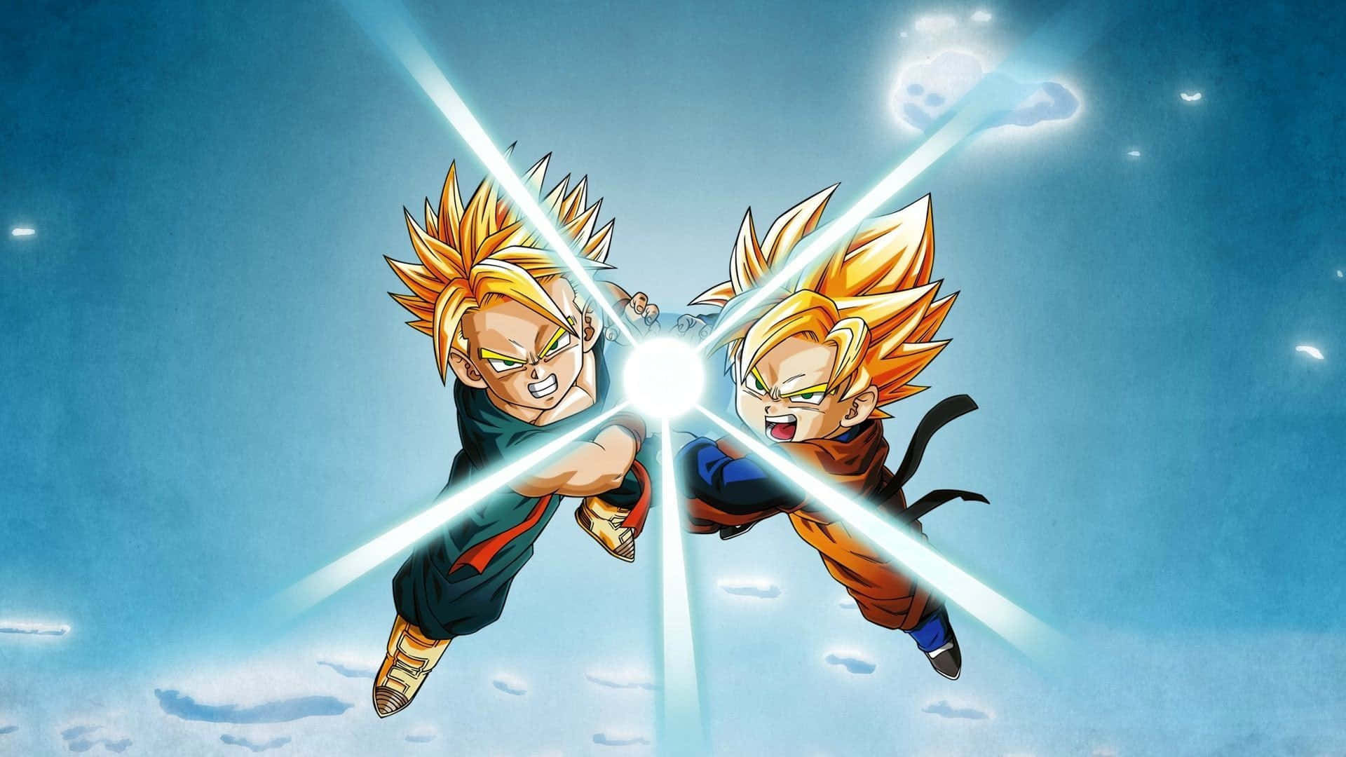 Інтенсивна битва Гоку та Вегети в Dragon Ball Z Шпалери