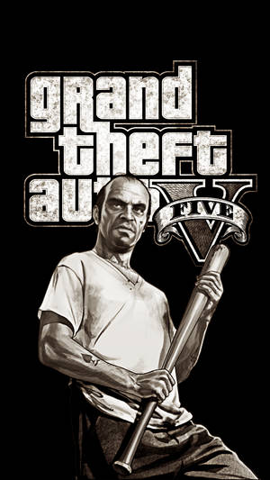 1080P GTA 5 Тревор Філіпс чорно-білий — Gta Шпалери