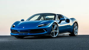 5120X1440 Синій автомобіль Ferrari