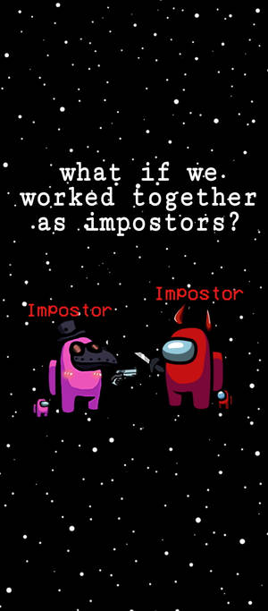 Among Us Impostor Командная Работа — Galaxy Z Flip Шпалери