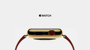 Обои с Apple Watch с золотым безелем и красной коронкой — Apple Watch Шпалери
