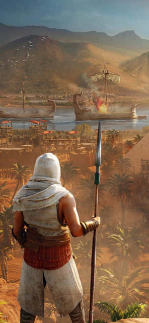 Фон Assassin's Creed Origins для iPhone X — Xiaomi 15T Шпалери