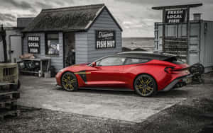 Aston Martin Vanquish в завораживающем пейзаже — Steam Deck Шпалери