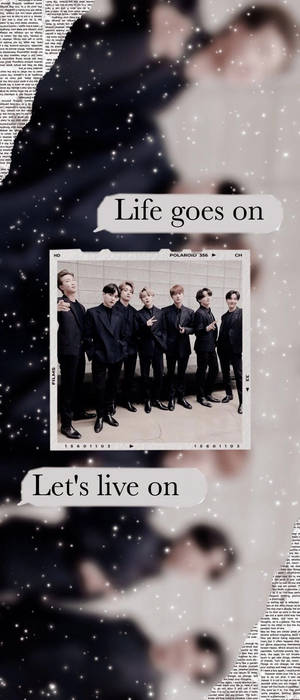 BTS Life Goes On Речевые Пузыри — Galaxy Z Flip Шпалери