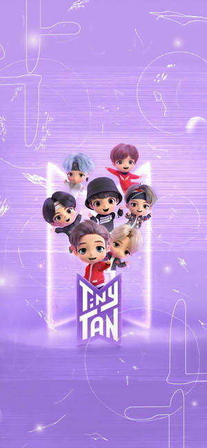 Обої «BTS Tinytan пастельно-фіолетовый портрет» — iPhone 8 Plus Шпалери