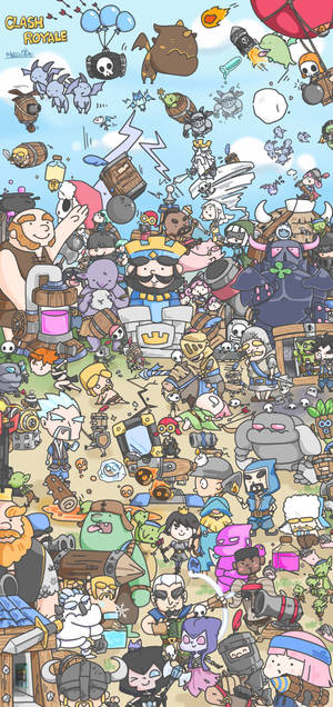 Clash Royale Дудл Карикатура — iPhone 17 Шпалери