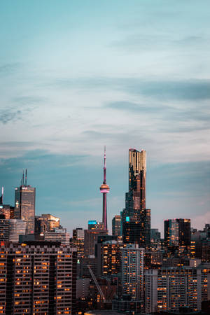 CN Tower Торонто горизонт — Xiaomi Pad 7 Ultra Шпалери