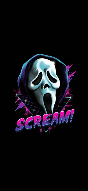 Ghostface Scream ретро-арт обої — Pixel 9 Pro Шпалери