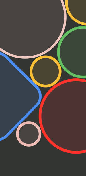 Обої Google Pixel 4 Темный режим Геометрический