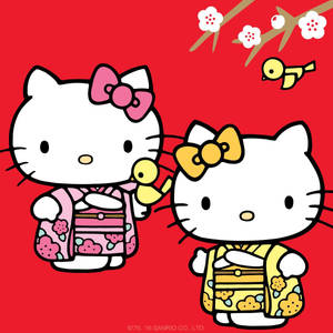 Шпалери Hello Kitty Хелловін Кімоно — Hello Kitty Хелловін Шпалери
