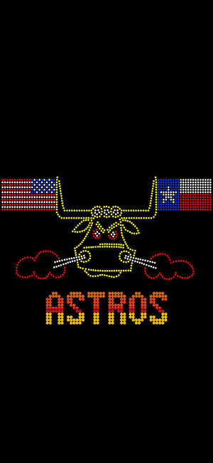 Houston Astros стилізованний техасский бик обої — iPhone 14 Pro Max Шпалери