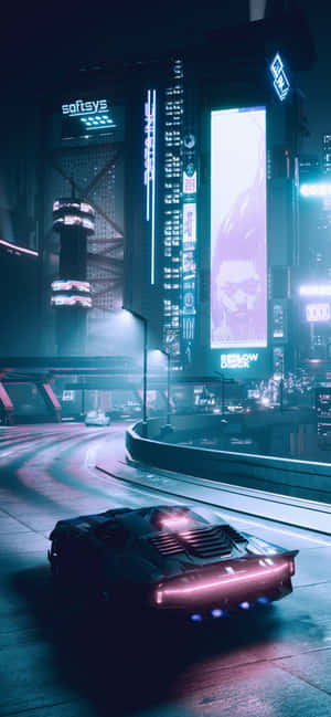 Фон для iPhone X Cyberpunk 2077 — Honor X5d Plus Шпалери