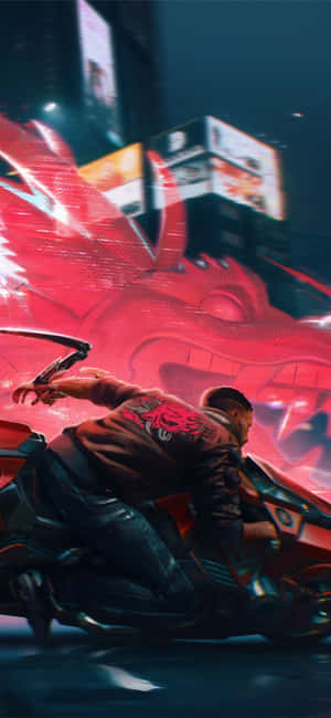 Фон iPhone XS Max Cyberpunk 2077 — Honor X5d Шпалери