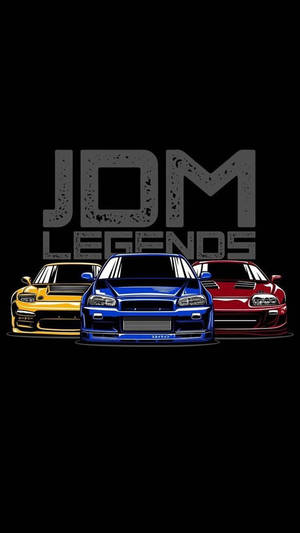 JDM авто на чорному фону