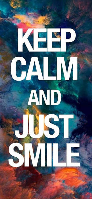 Keep Calm Just Smile мотивационные iPhone — iPhone 16 Pro Шпалери