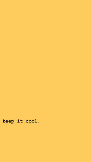 Keep It Cool на милом пастельно-жёлтом фоне