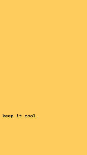 Keep It Cool пастельно-жёлтая эстетика