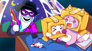 LankyBox Boxy Foxy та Страшний Ларрі — Милий робочий стіл Шпалери