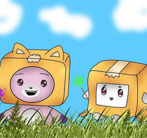 LankyBox Бокси і Фокси — Милий мультяшний Шпалери