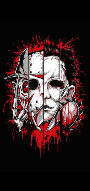 Обои с Leatherface Michael Jason Freddy. — iPhone 17 Pro Шпалери
