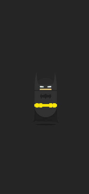 Batman в минимальном темном iPhone — Galaxy S24 FE Шпалери