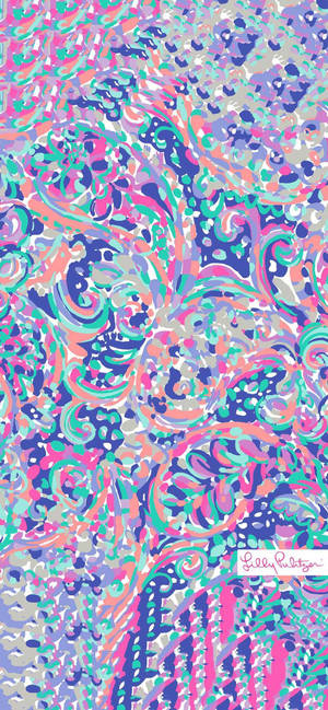Lilly Pulitzer purple abstract art wallpaper — iPhone 15 Pro Max Шпалери