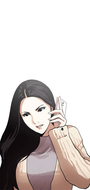 Обои Lookism Crystal On Phone — iPhone 13 Pro Max Шпалери