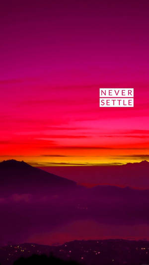 Oneplus Never Settle Dusk обої