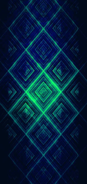 Обои Oneplus Green Diamond Pattern