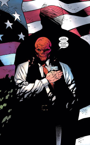 Обои Red Skull American Flag — Redmi Pad 2 Шпалери