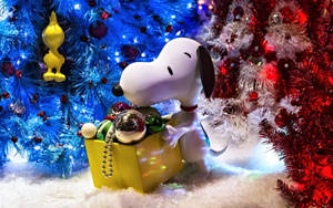 Шпалери Snoopy Різдво 3D — Снупі Різдво Шпалери