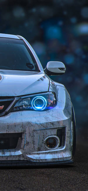 Обои с кастомизированным бампером Subaru Impreza — iPhone 14 Шпалери