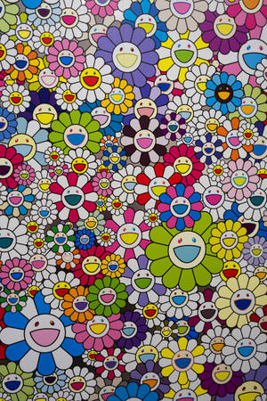 Takashi Murakami Smiley 4K — Xiaomi Pad 7S Pro 12.5 Шпалери