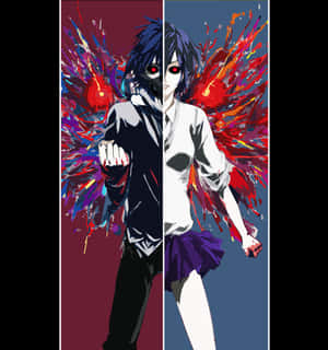 Tokyo Ghoul Pfp Тока і Аято — Huawei Mate X7 Шпалери