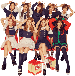 Twice Kpop група у шкільній формі