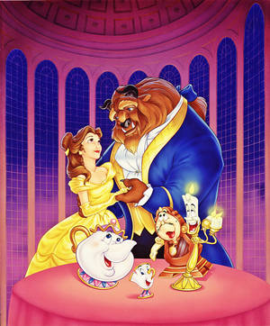 Обои Walt Disney Beauty And The Beast — Galaxy Z Fold 5 Шпалери