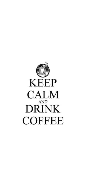 Белый iPhone Keep Calm Drink Coffee — iPhone 17 Шпалери