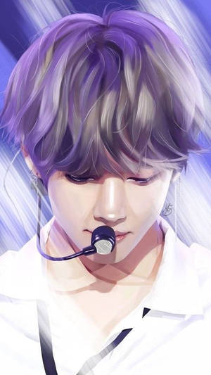 БТС Аніме учасник V — BTS V Шпалери