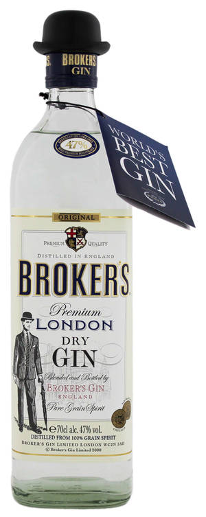 Бутылка Brokers Gin с характерным котелком — Galaxy Z Flip 6 Шпалери